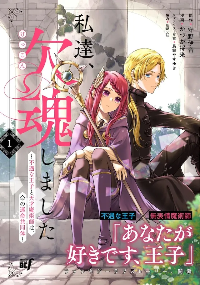 Cover art for 'We Missed Our Souls: An Unfortunate Prince and a Genius Magician Are a Shared Destiny' showing the prince and magician girl.